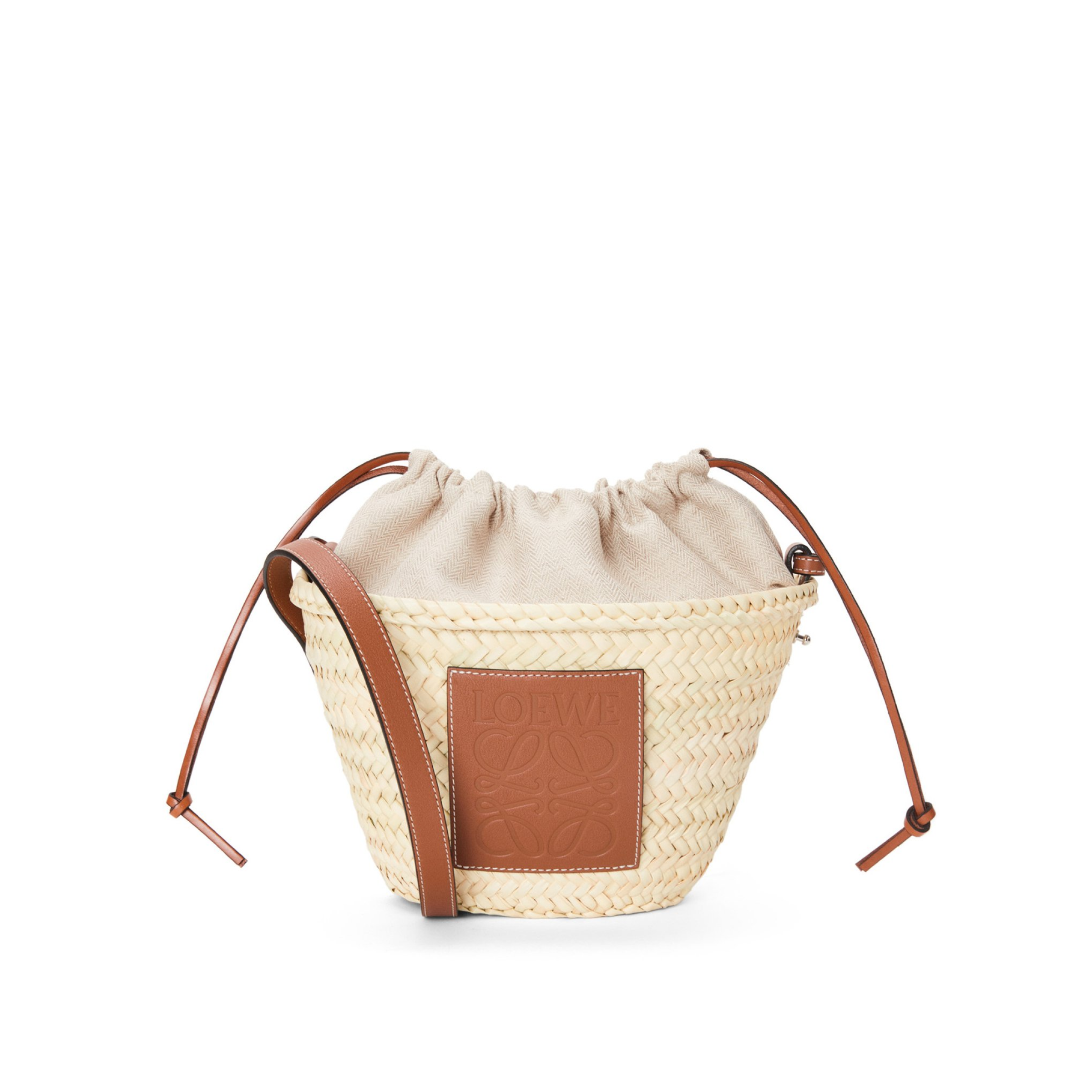 Classic Drawstring Bucket in Natural/Tan