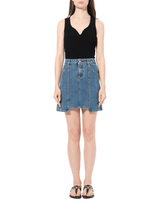 Mini Denim Skirt in Blue