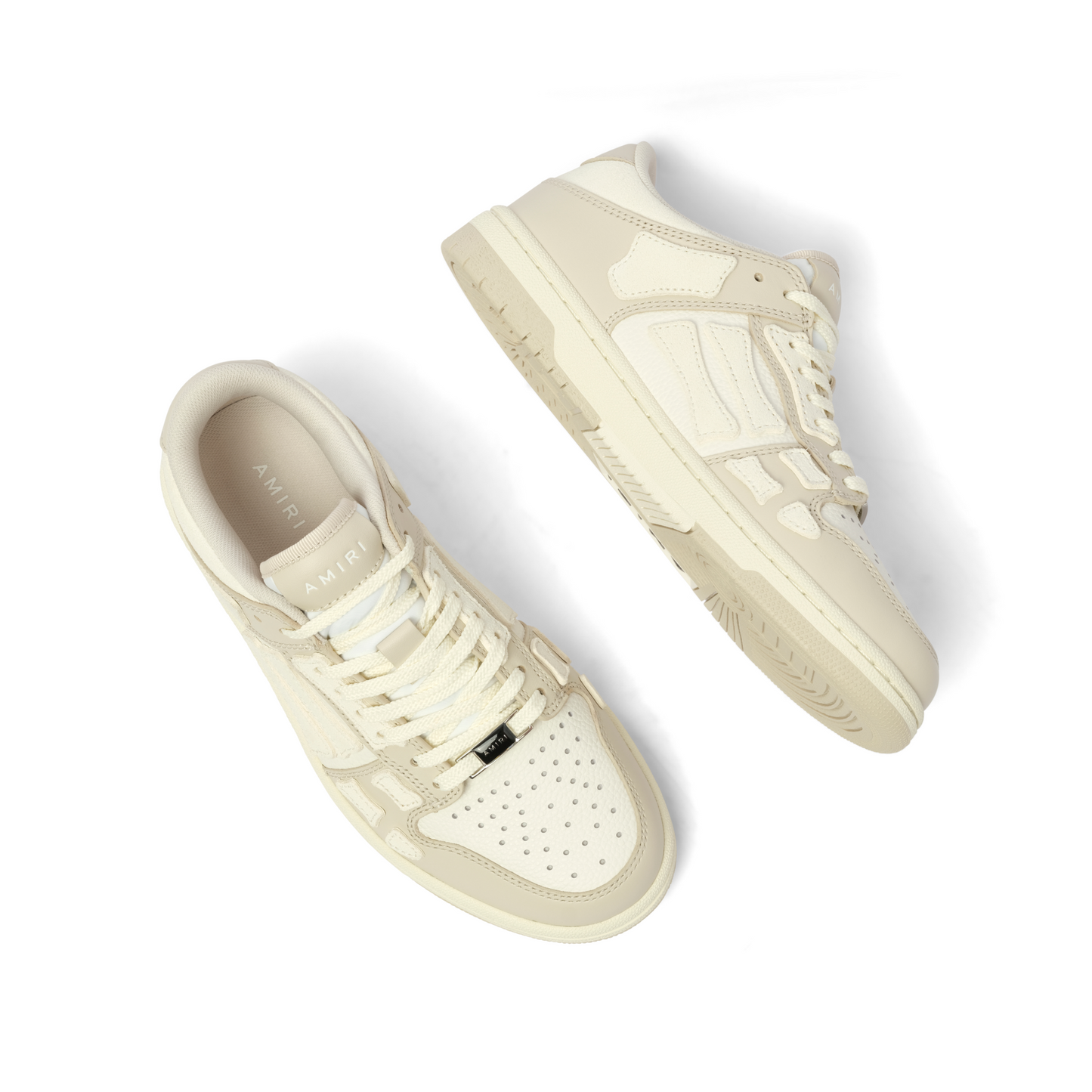 Skeleton Top Low Sneaker in Alabaster