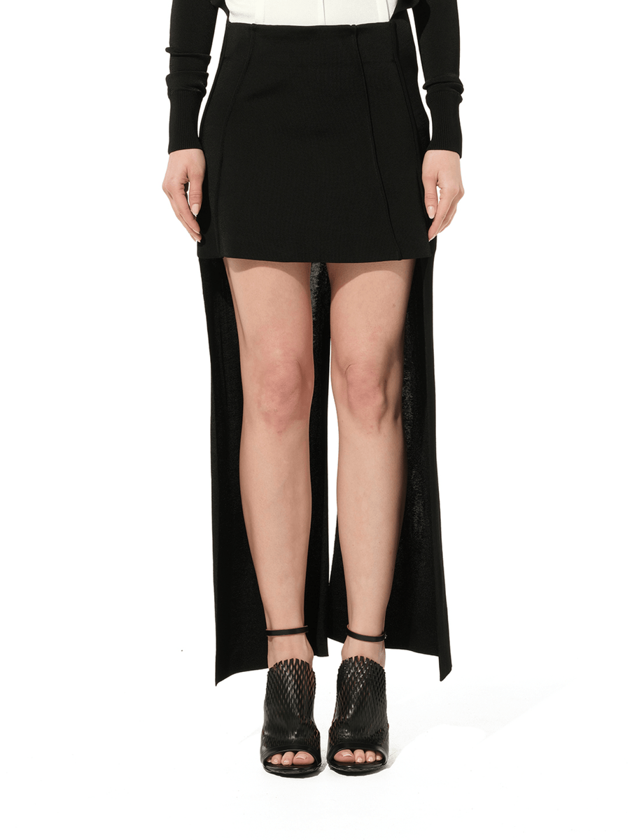 Back Panel Skirt in Black