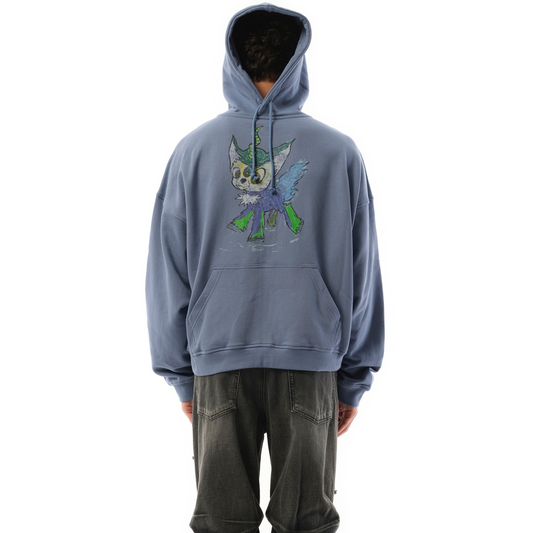 Twin All Around Hoodie Zip-Up in Sky