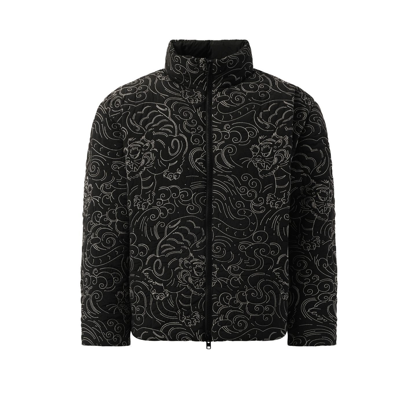 Kenzo Star Tiger Down Jacket in Black