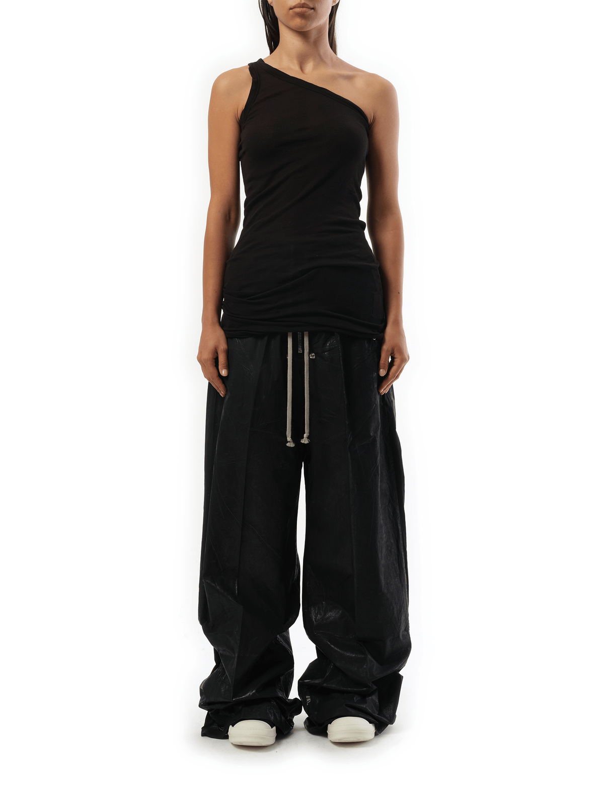 Rick Owens Drkshdw One Shoulder Tank Top in Black