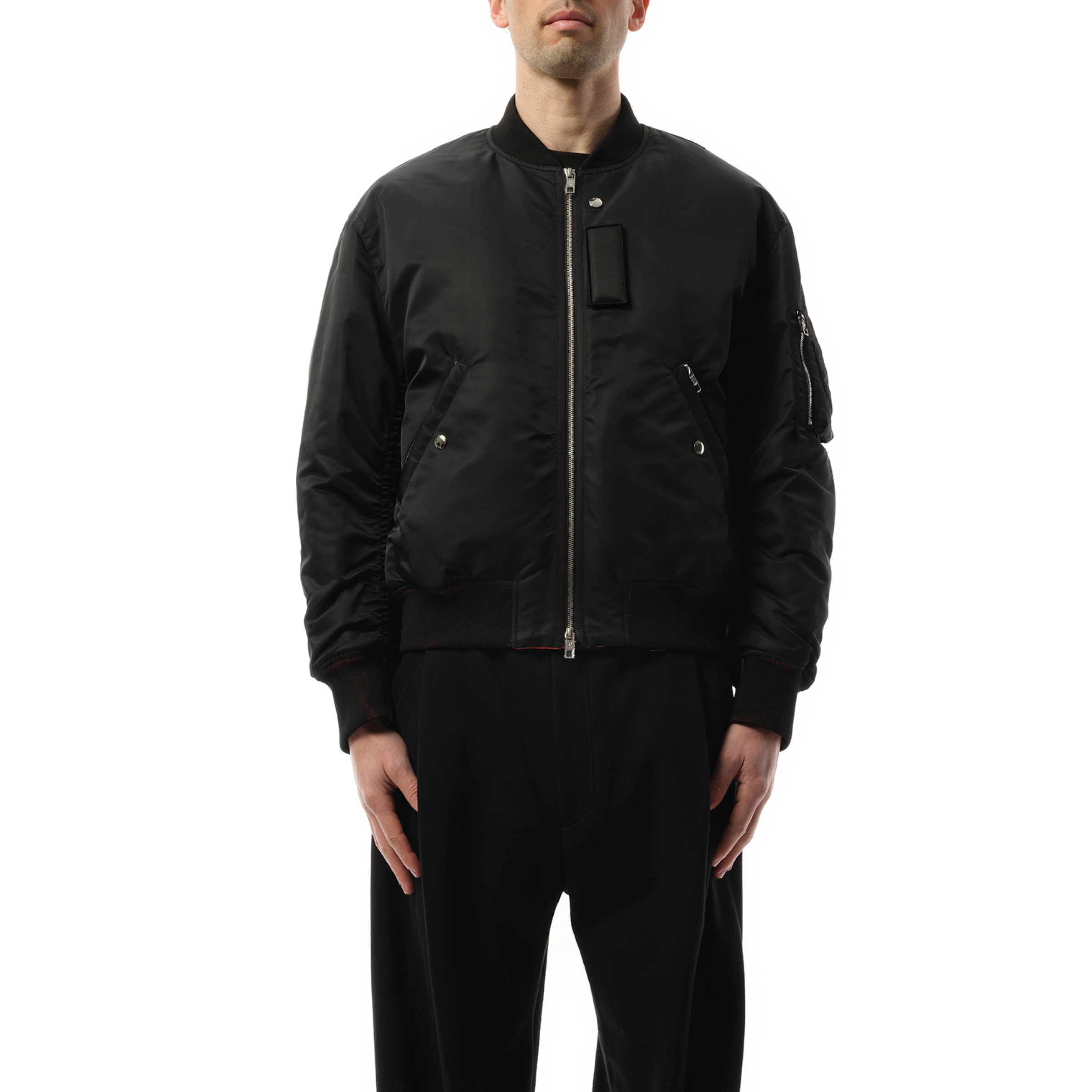 Back Logo MA-1 Jacket in Black