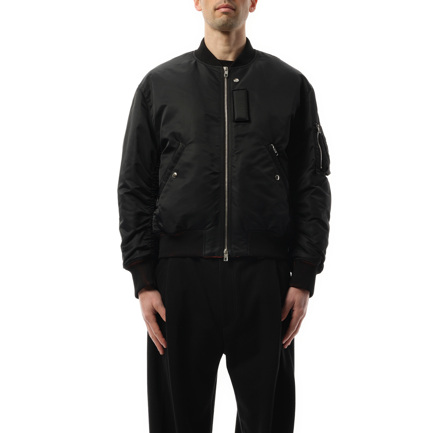 Back Logo MA-1 Jacket in Black