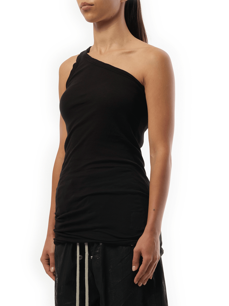 Rick Owens Drkshdw One Shoulder Tank Top in Black
