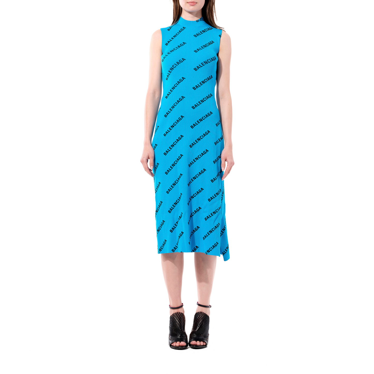 Sl Logo Wrap Dress in Turq