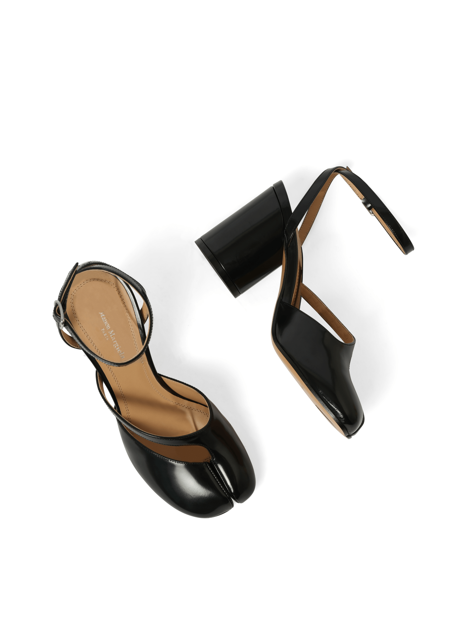 Tabi Sandal Pump H80 in Black Top View | MAISON MARGIELA