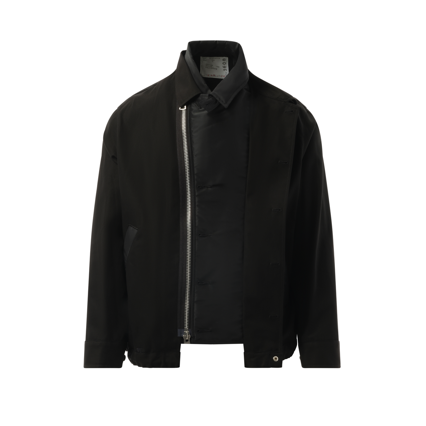 Cotton Twill Jacket in Black