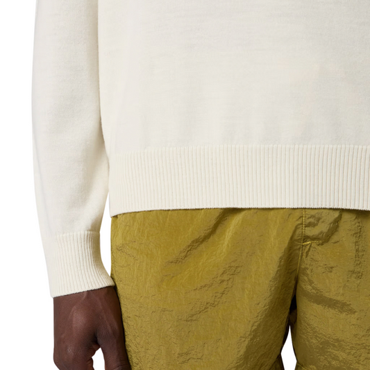 Light Wool Knit Sweater in Natural