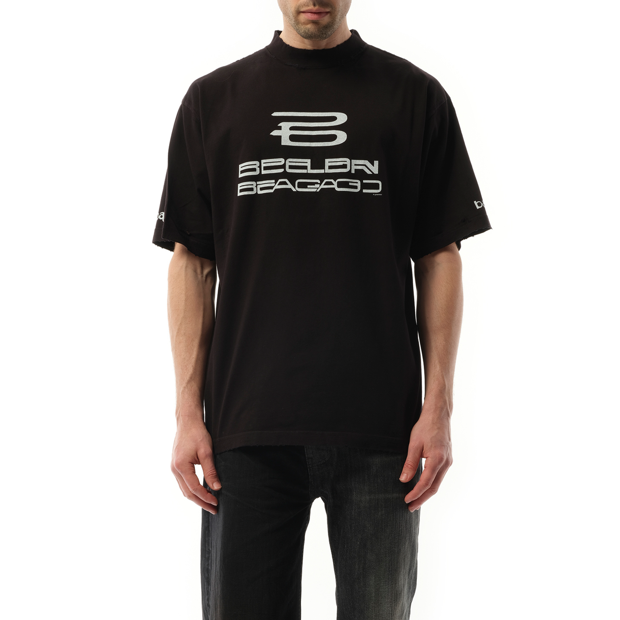 AI Generated Medium Fit T-Shirt in Black/White