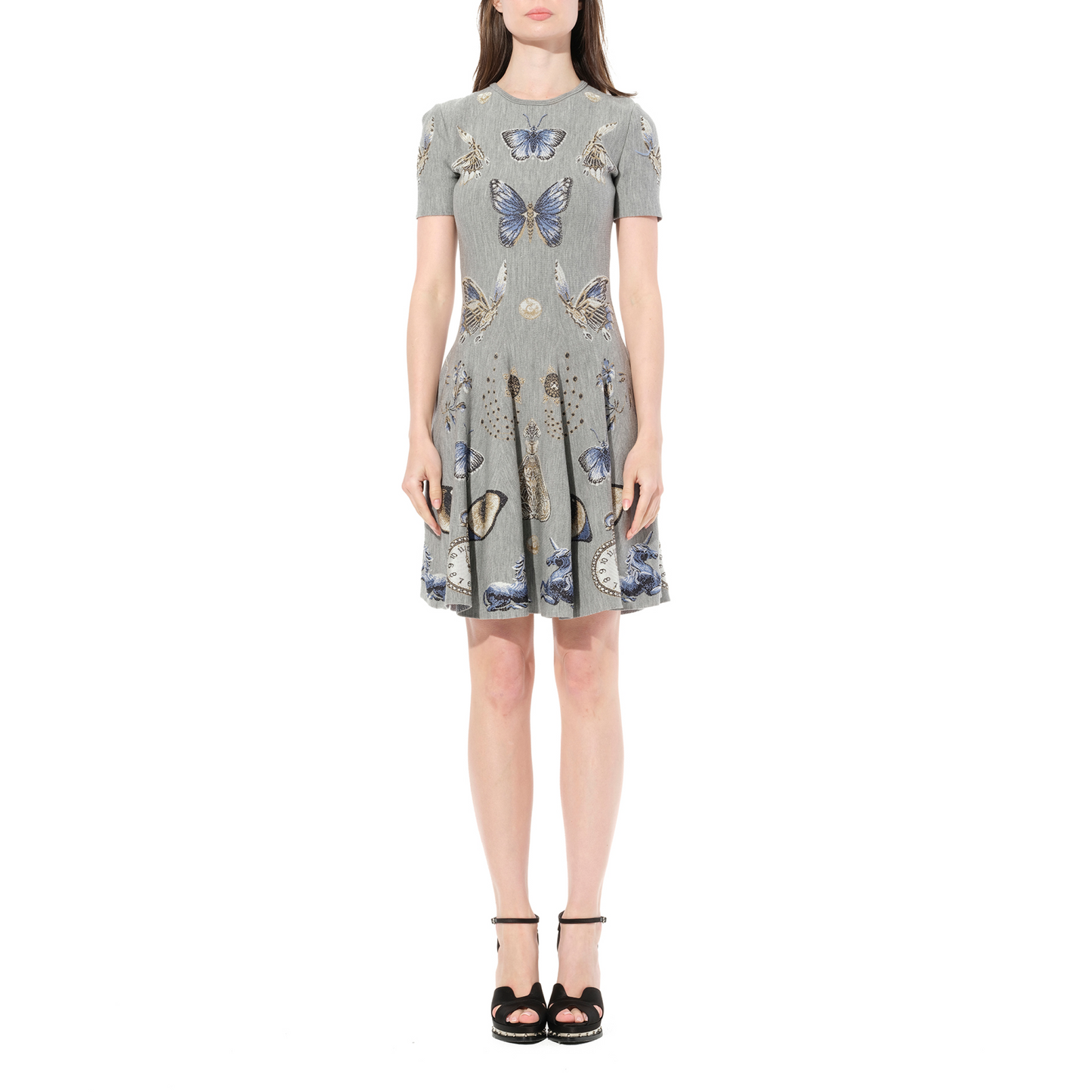 Alexander Mcqueen Mini Jacquard Dress 445432 Q1Vzx