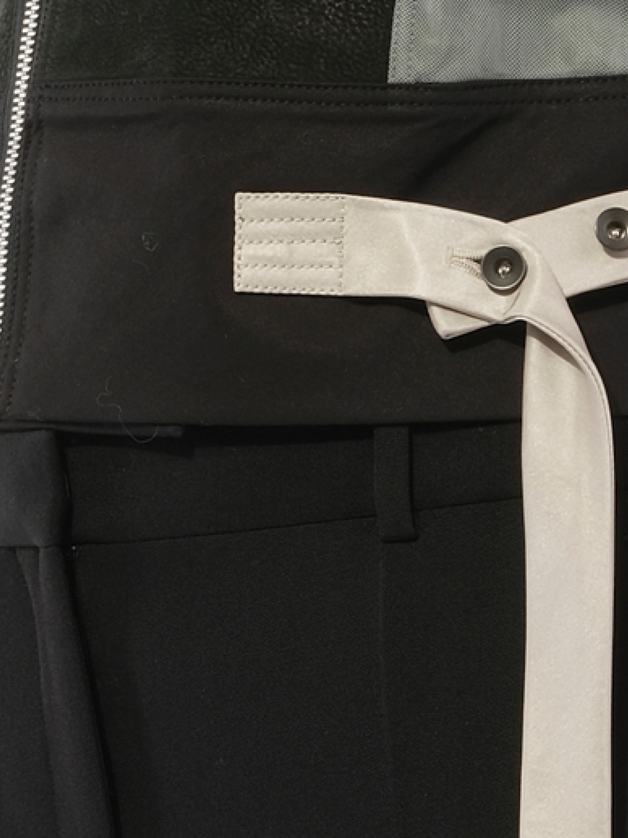 Nymph Biker Leather in Black/White