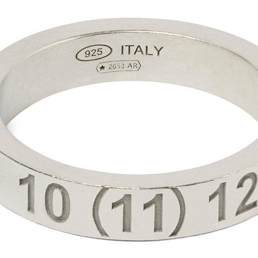 Number Reference Ring 4mm in Silver