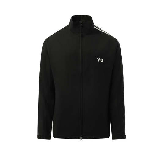 3 Stripe Refined Wool Track Top in Black