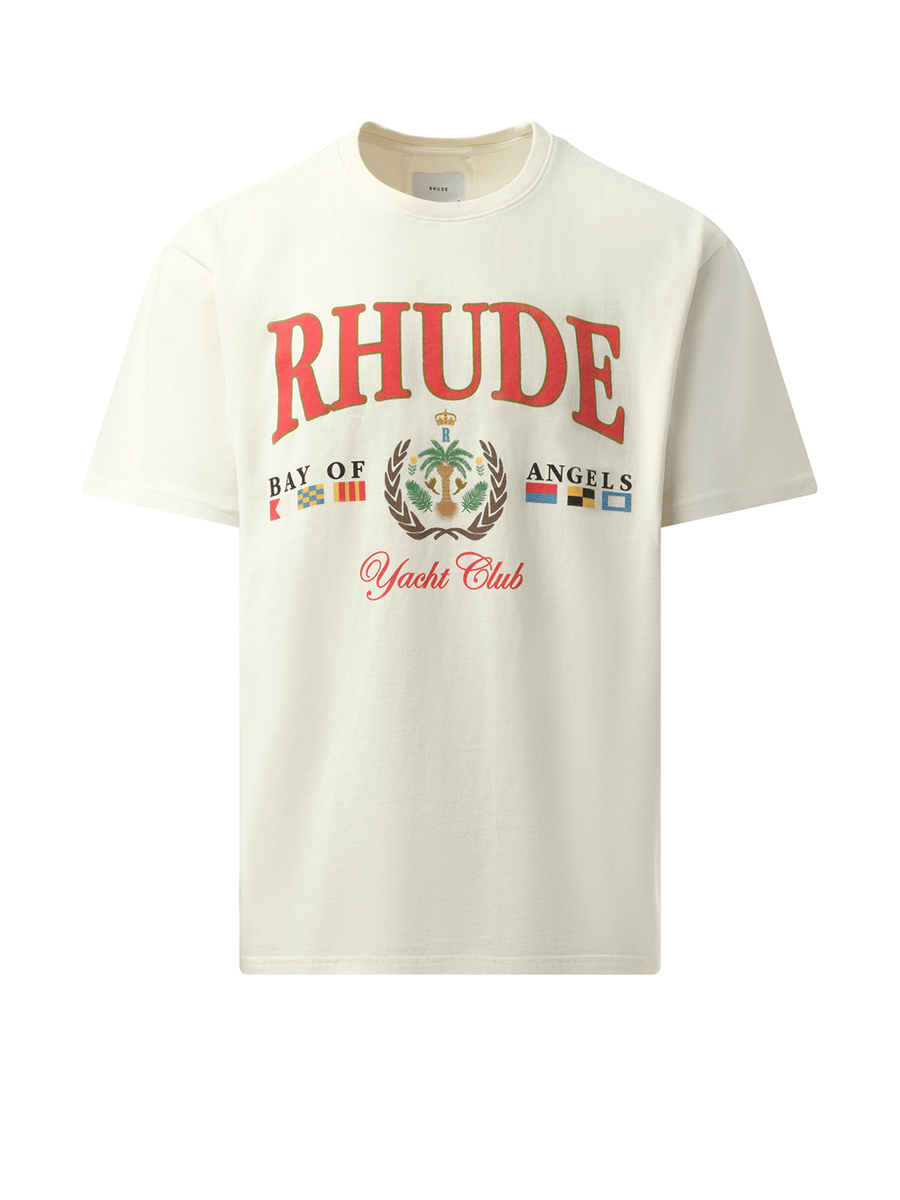 Rhude Bay of Angels Yacht T-Shirt in Vintage White