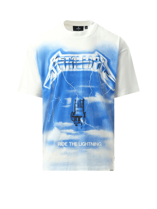 Represent Metallica Ride The Lightning T-Shirt in Flat White