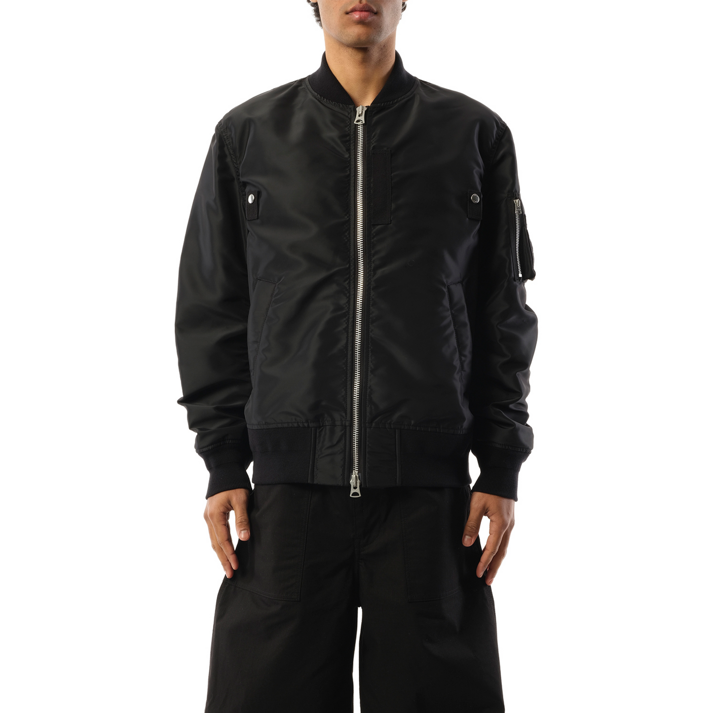 Nylon Twill Blouson in Black