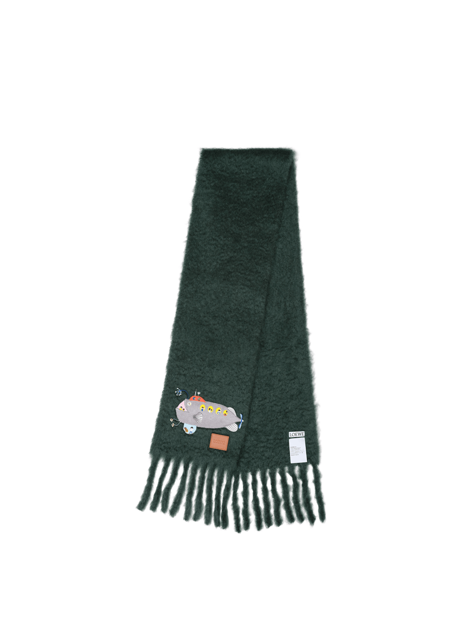 Loewe Submarine Scarf in Deep Forest