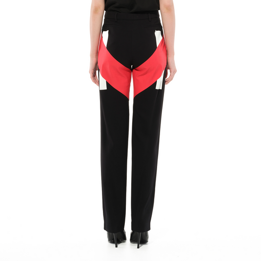 Pants in Black/Red