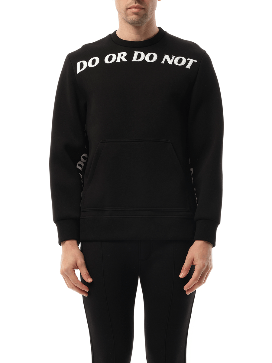 Sweatshirt in Black/White