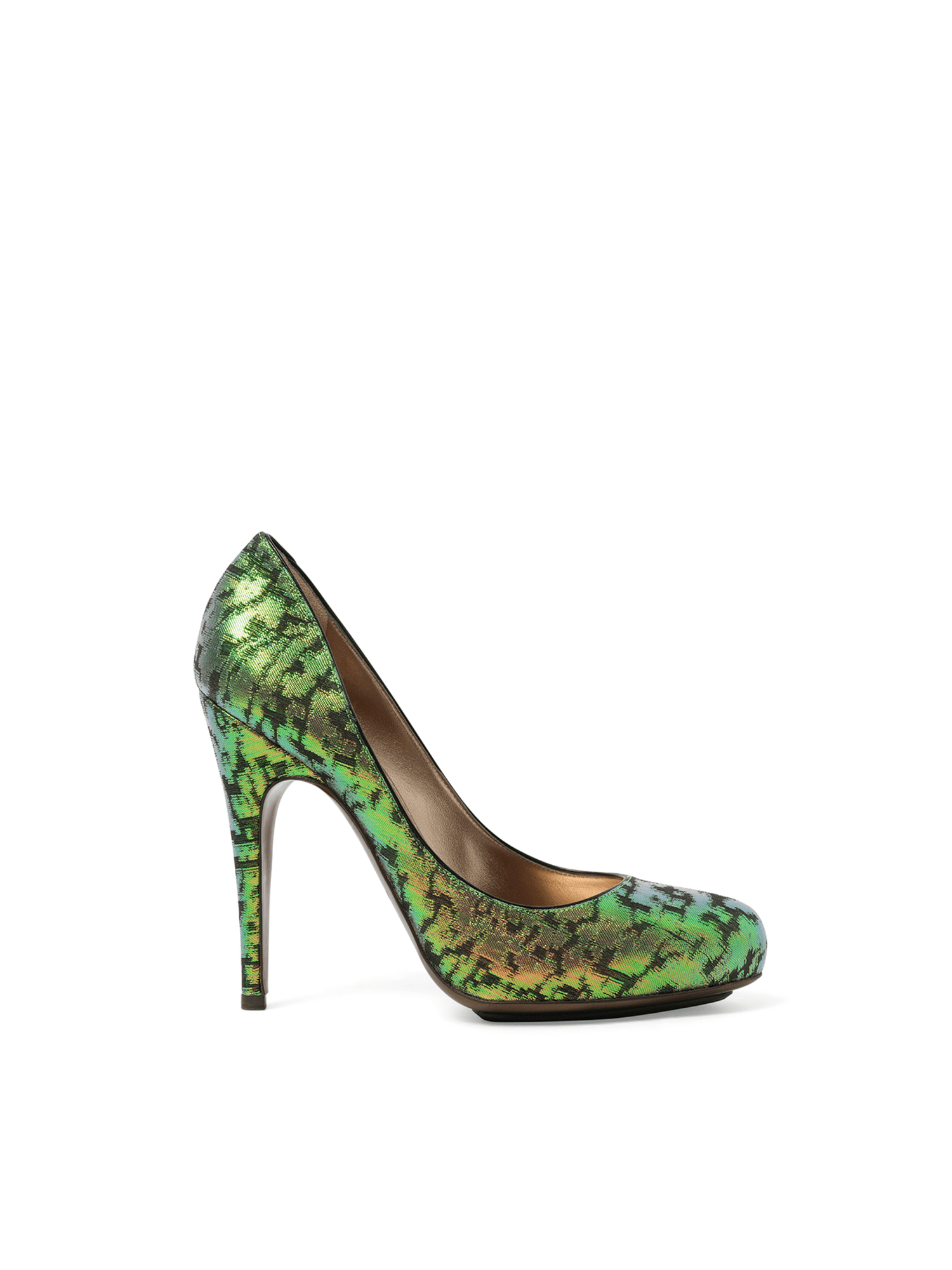 Pump Shoes in Green Side View | LANVIN