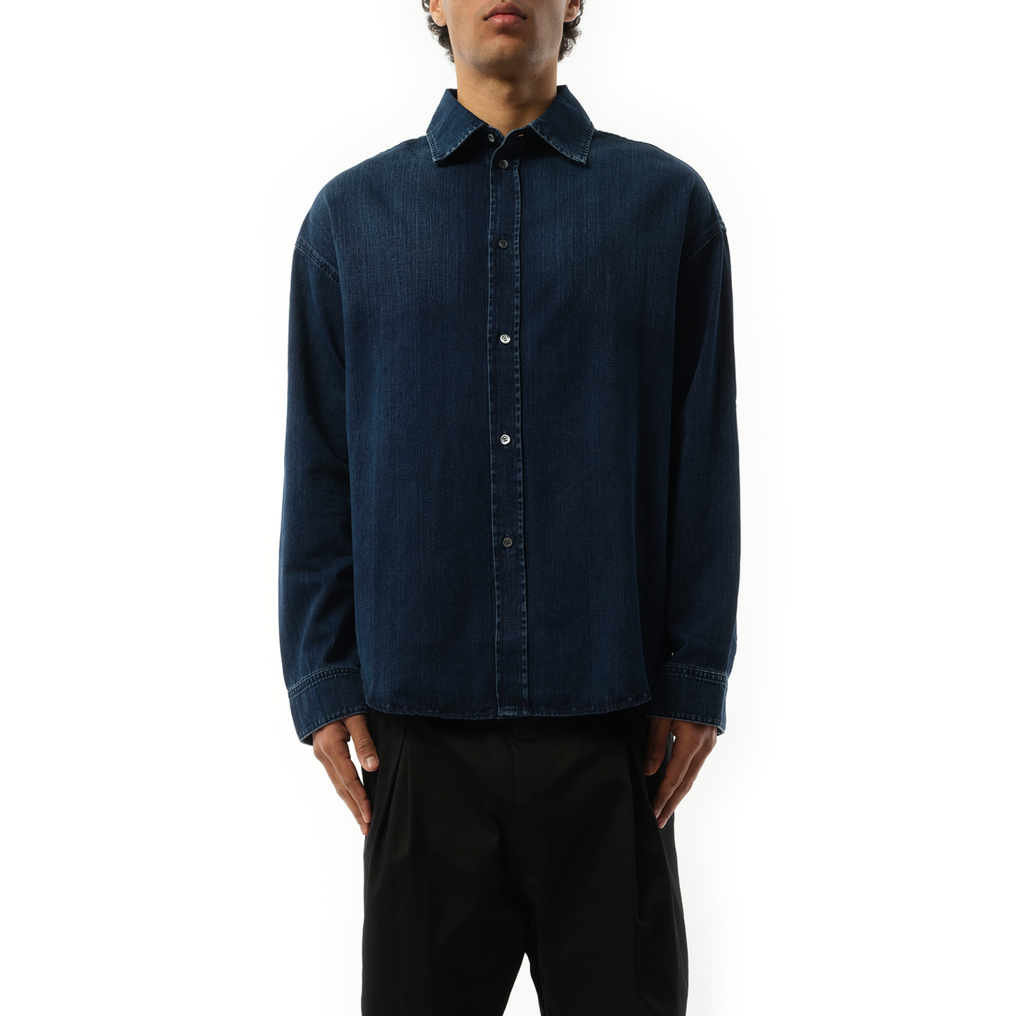 Anagram Overshirt in Washed Indigo