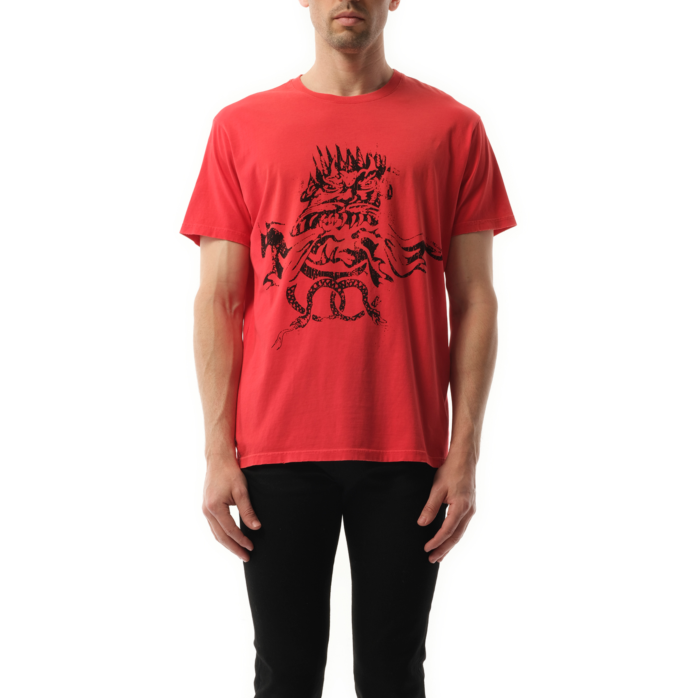 4G Snake Oversize T-Shirt in Red