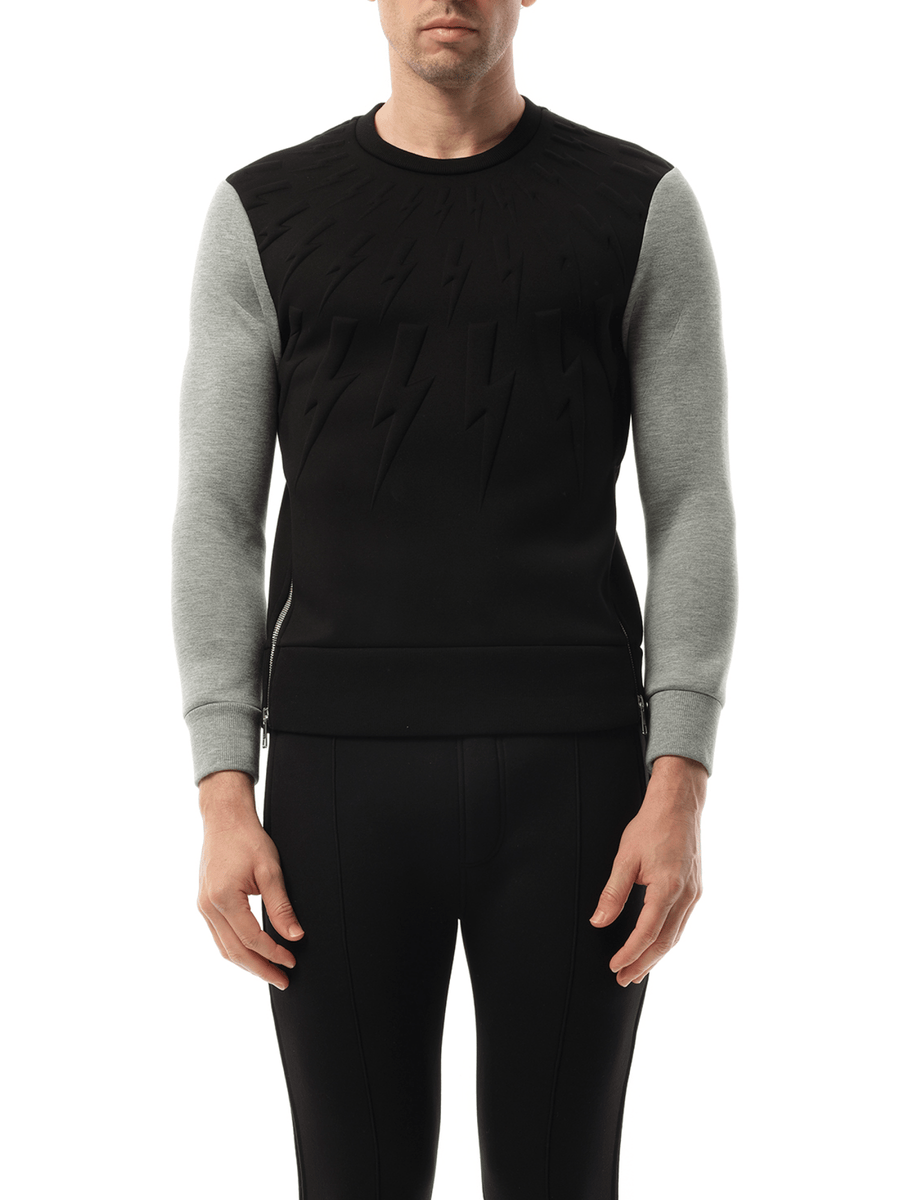 Sweatshirt in Black/Grey