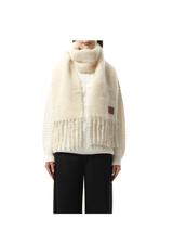 Loewe Mohair Blend Scarf in White