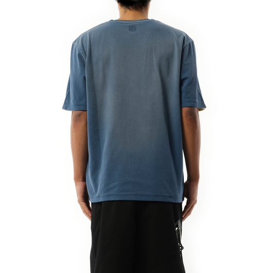 Two Tone Loose T-Shirt in Washed Indigo