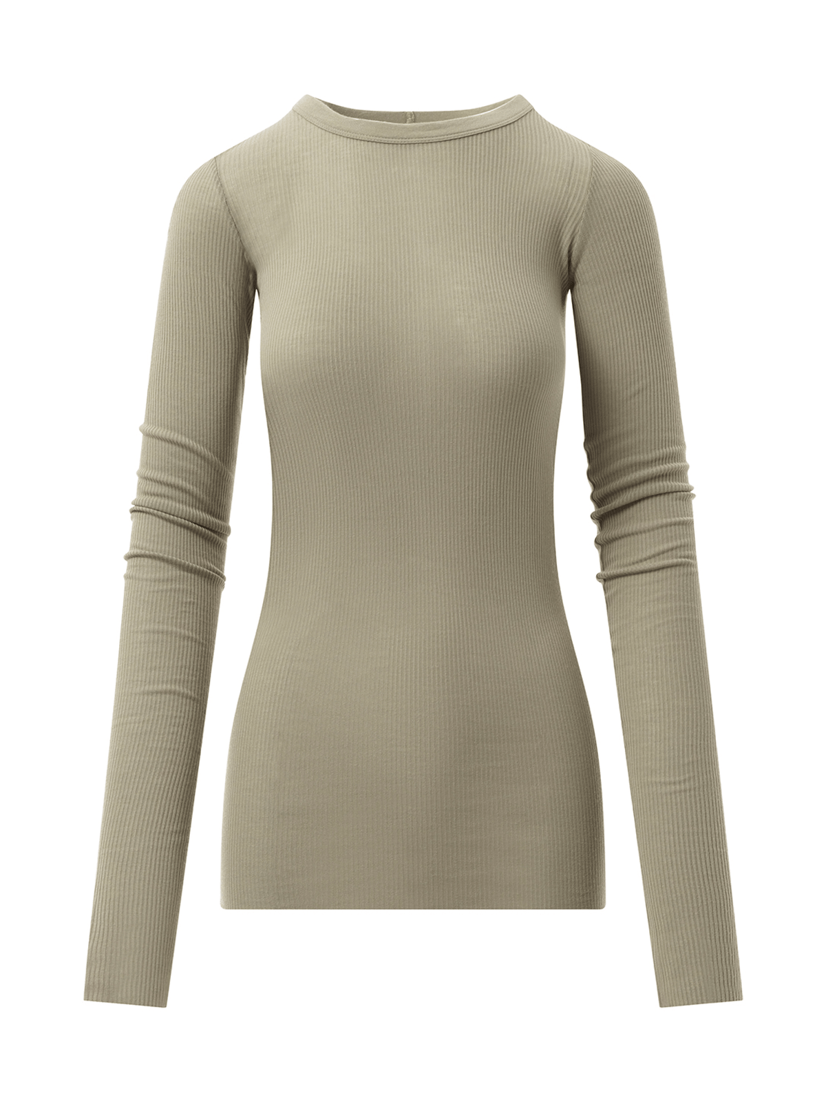 Rick Owens Rib Long Sleeve T-Shirt in Celadon