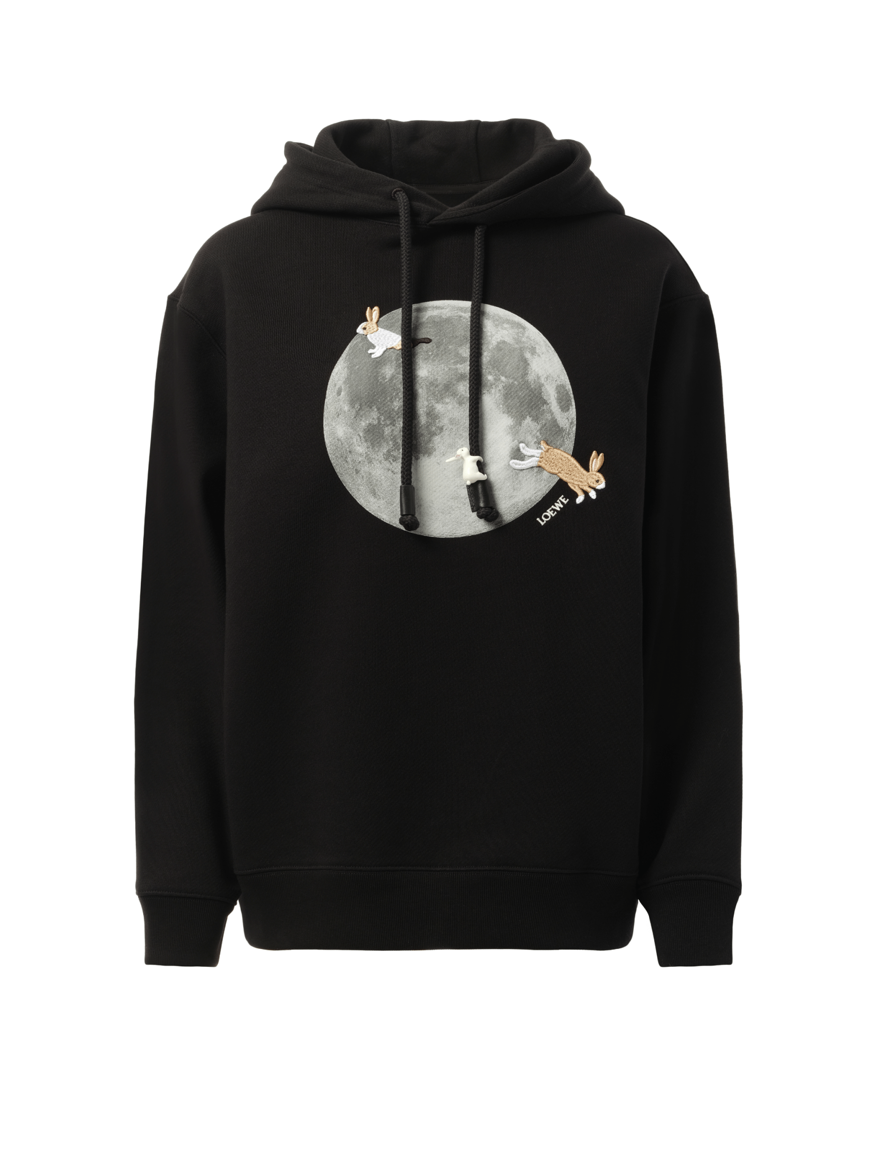 Loewe Moon Print Hoodie in Black
