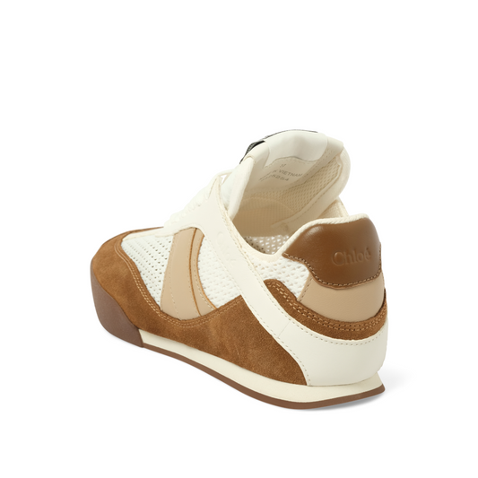 Chloe Kick Sneaker in Natural Brown