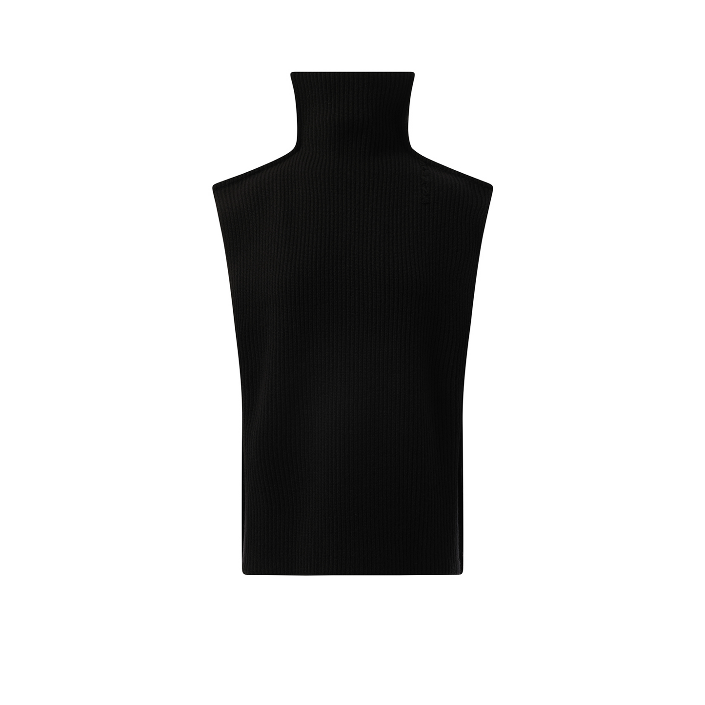 Sleeveless Turtleneck Sweater in Black