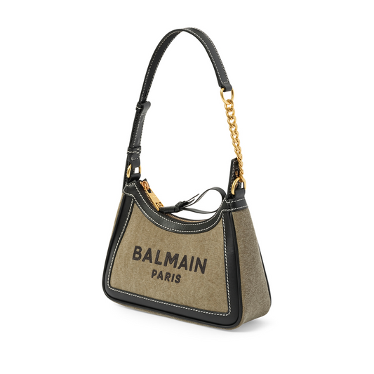 B-Army Shoulder Canvas Bag in Khaki/Black