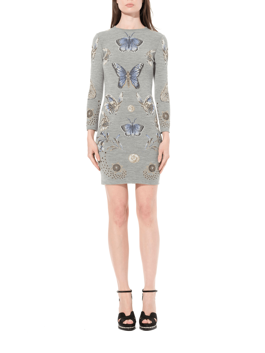 Mini Jacquard Dress in Grey