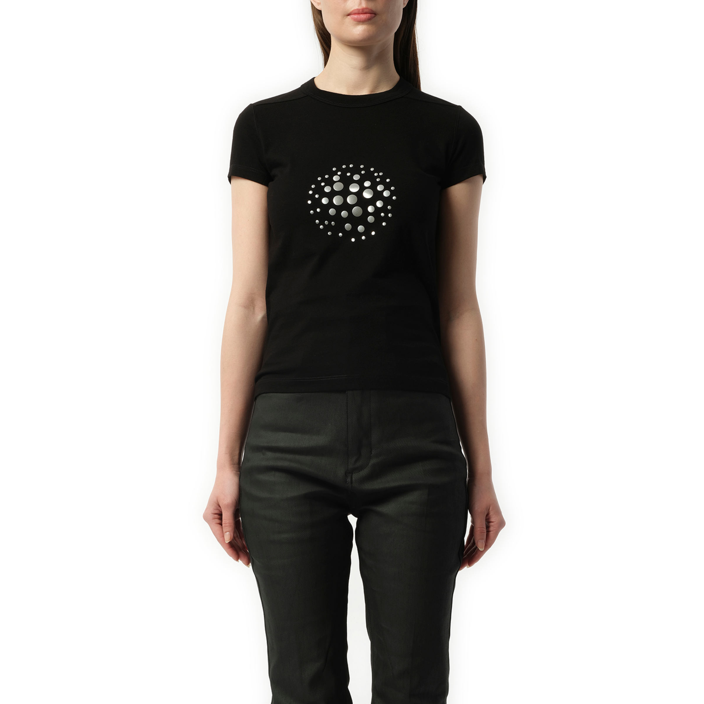 Cropped Orb Level T-Shirt in Black