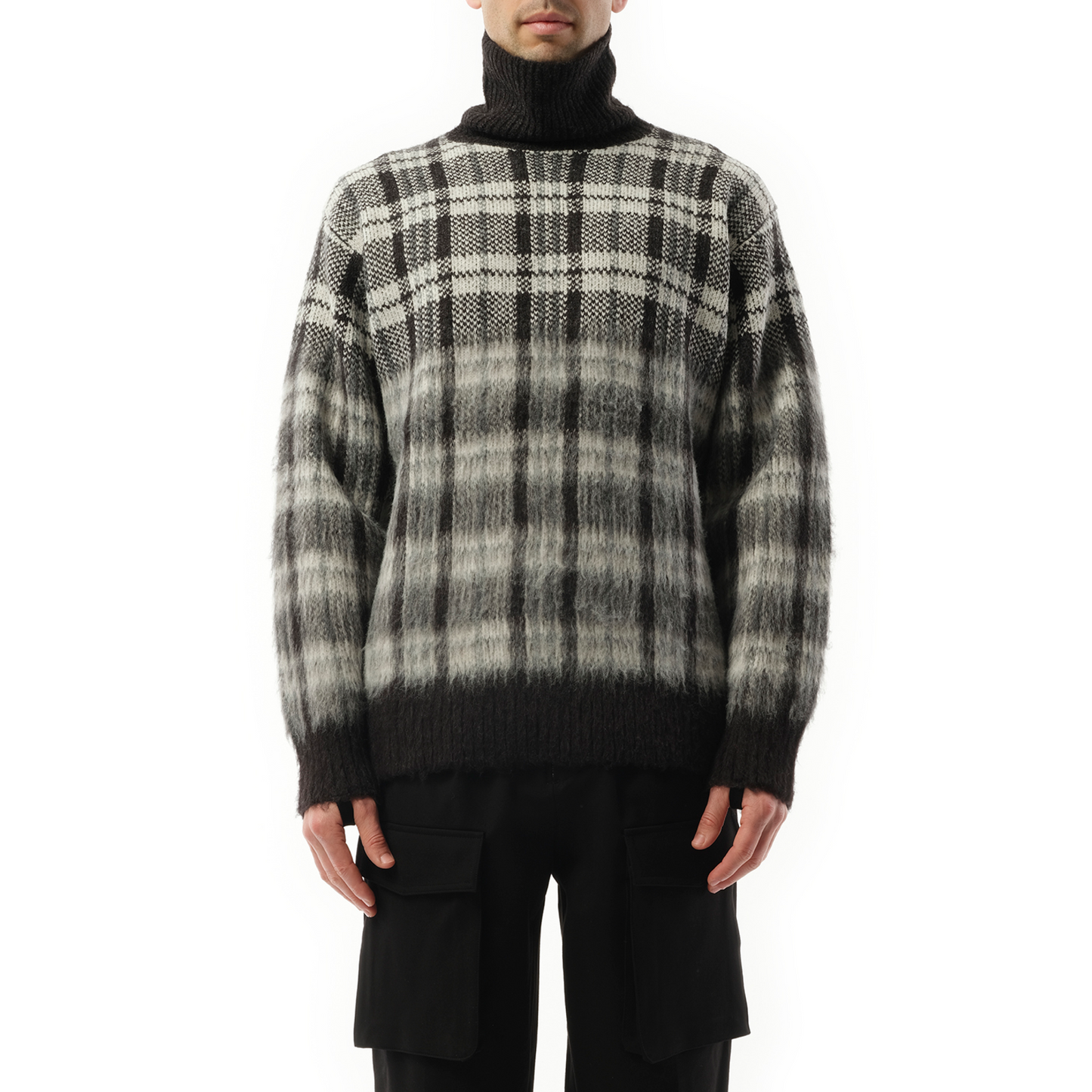 HK Chunky Sweater in Medium Black Check