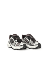 Storm Runners Sneakers in Silver/Black Front View | REPRESENT