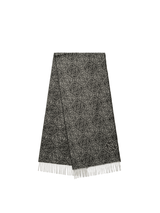 Loewe Anagram Wool Cashmere Scarf in Dark Grey