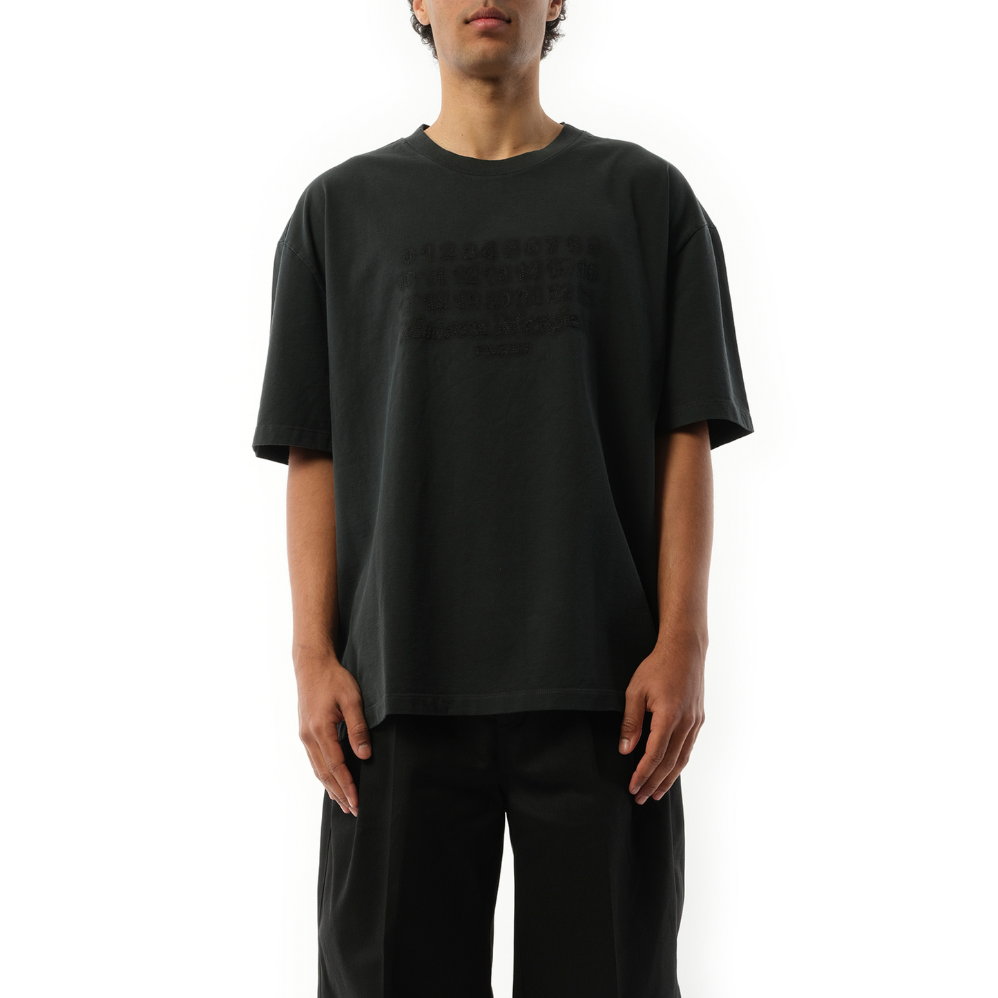 Memory of Logo Heavy T-Shirt in Washed Black