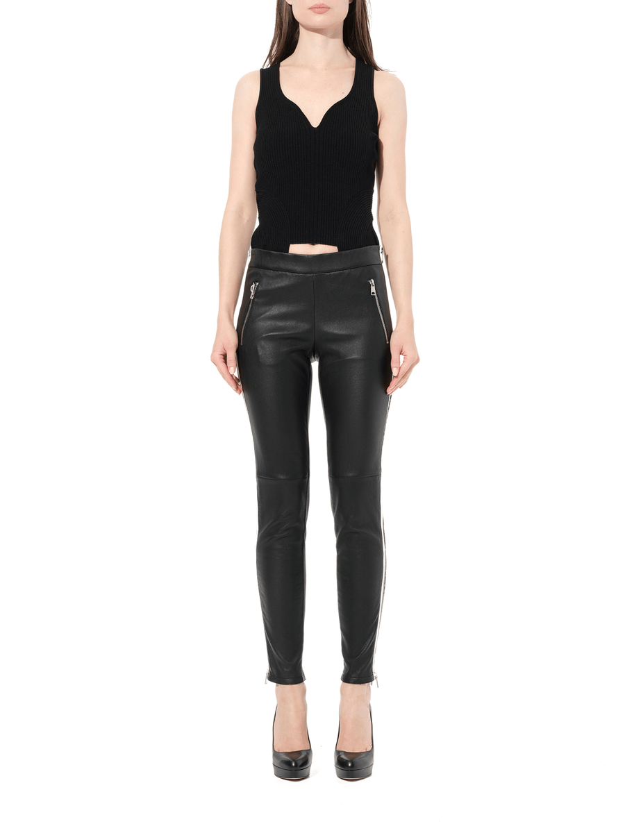 Leather Leggings in Black