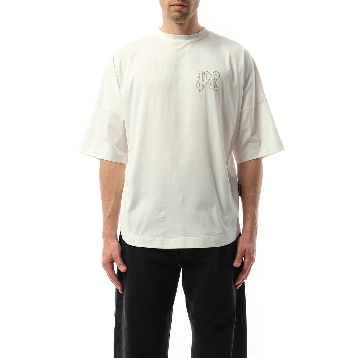 PA Monogram Over T-Shirt in Off White