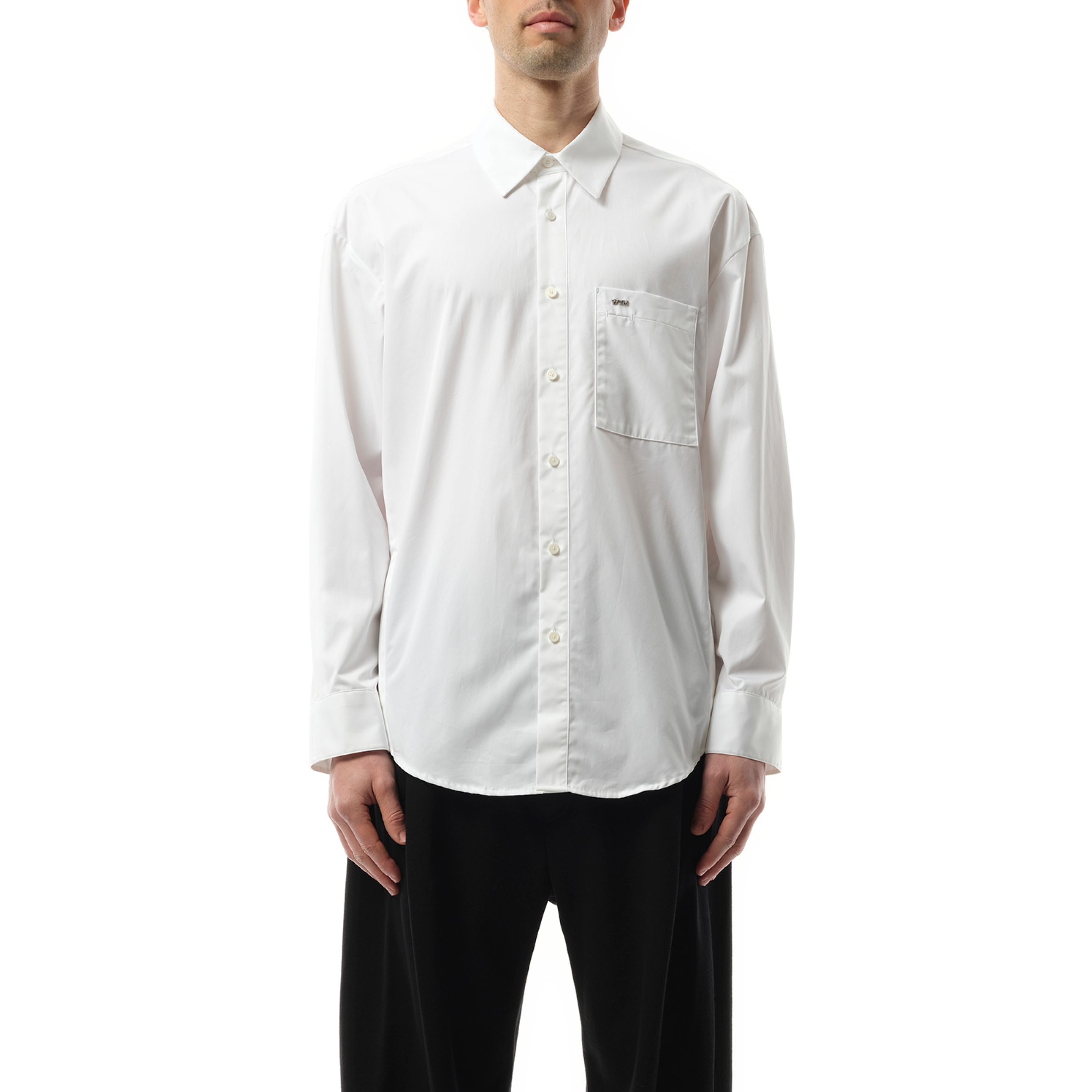 Logo Poplin Shirt in White