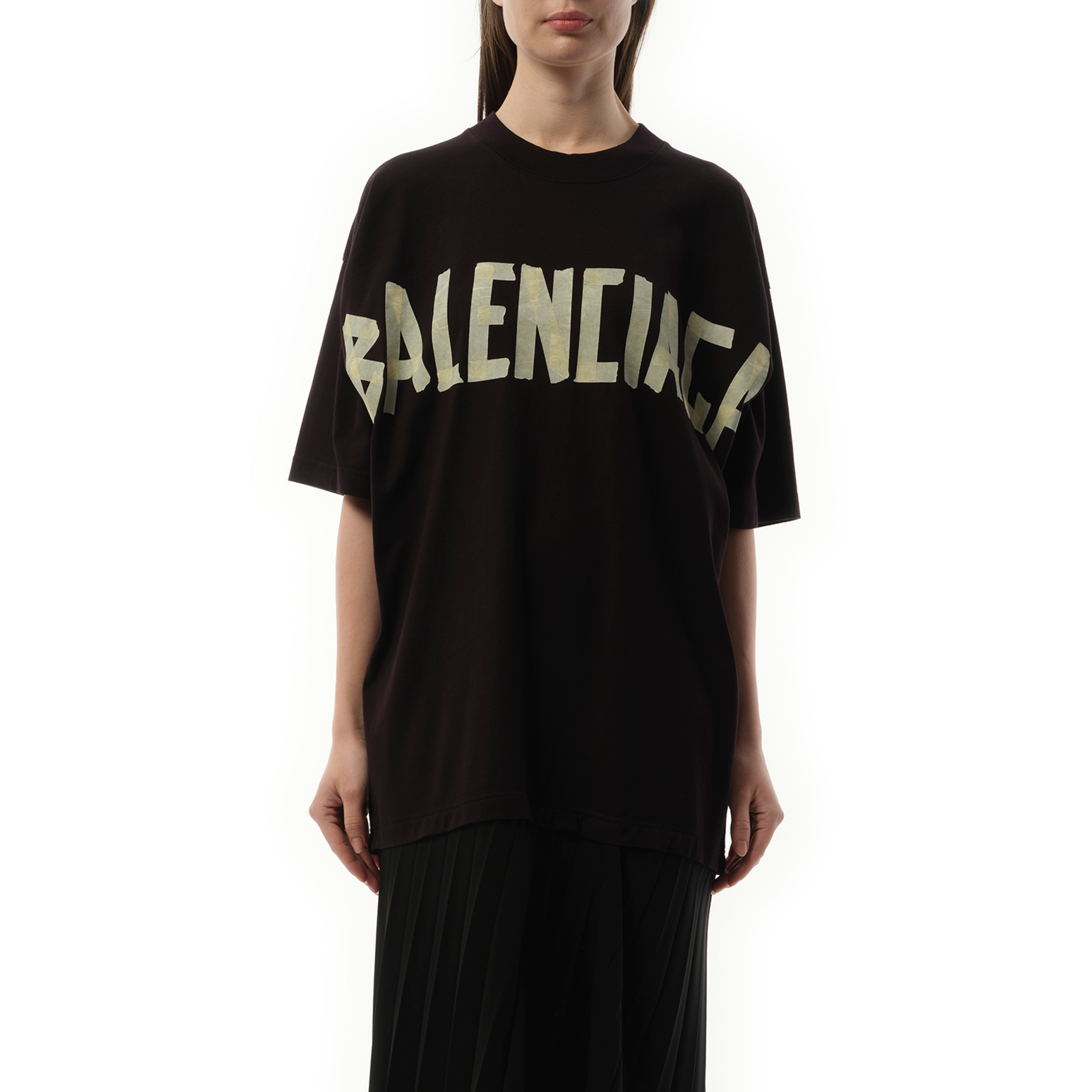 T-Shirt Pleated Dress in Black