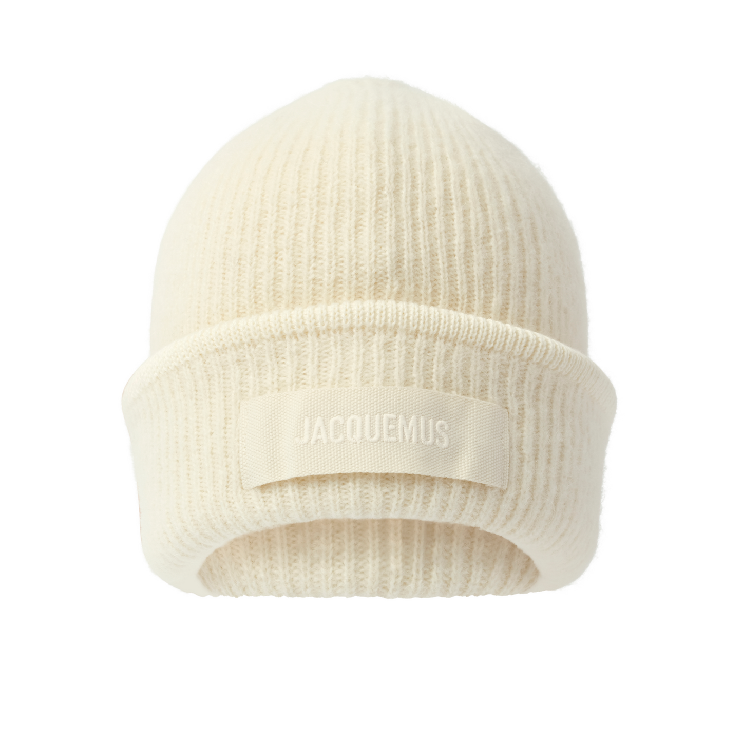 Gros Grain Beanie in Off White