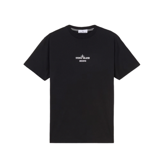 ARCHIVIO' Print T-Shirt in Black