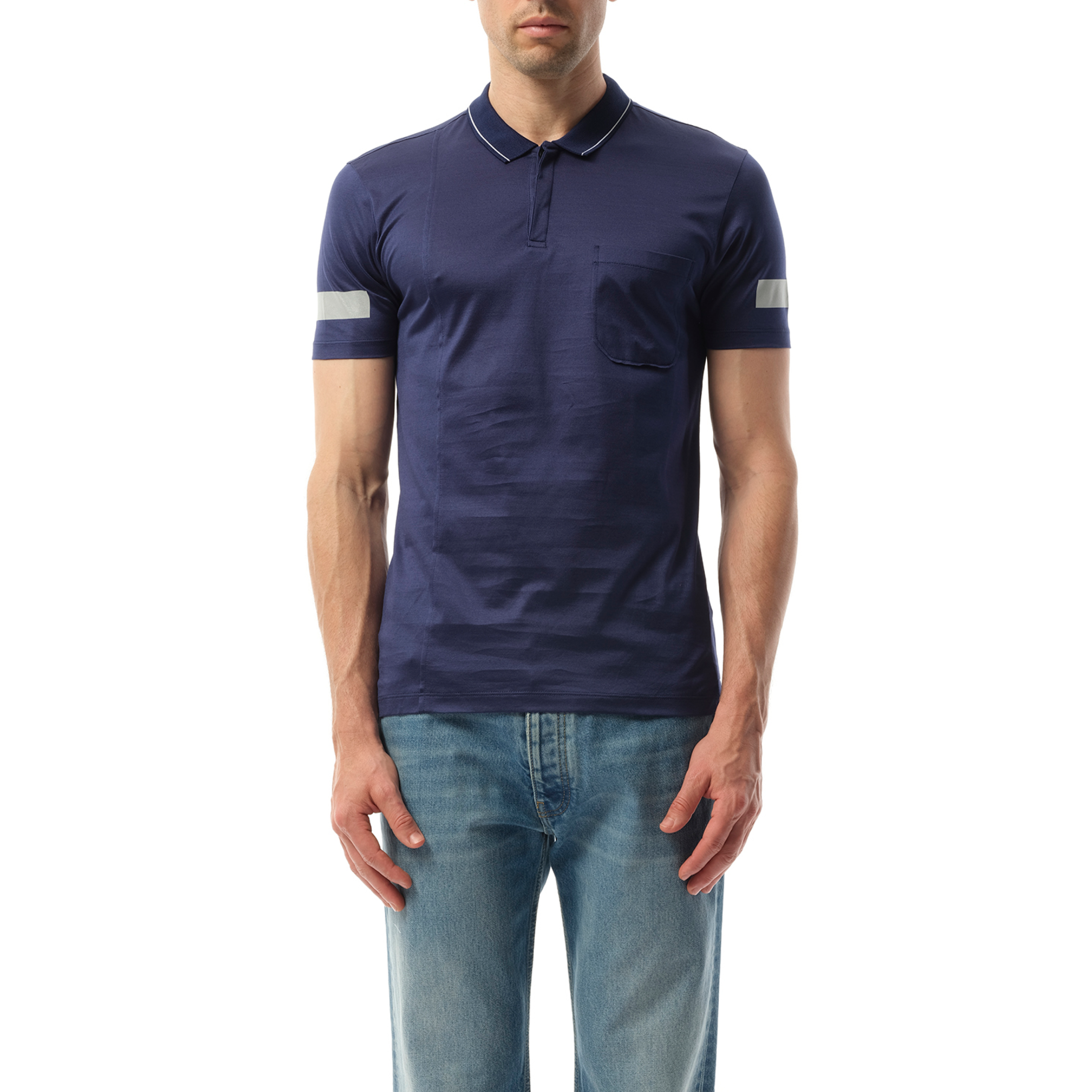 Cut Tape Polo in Blue