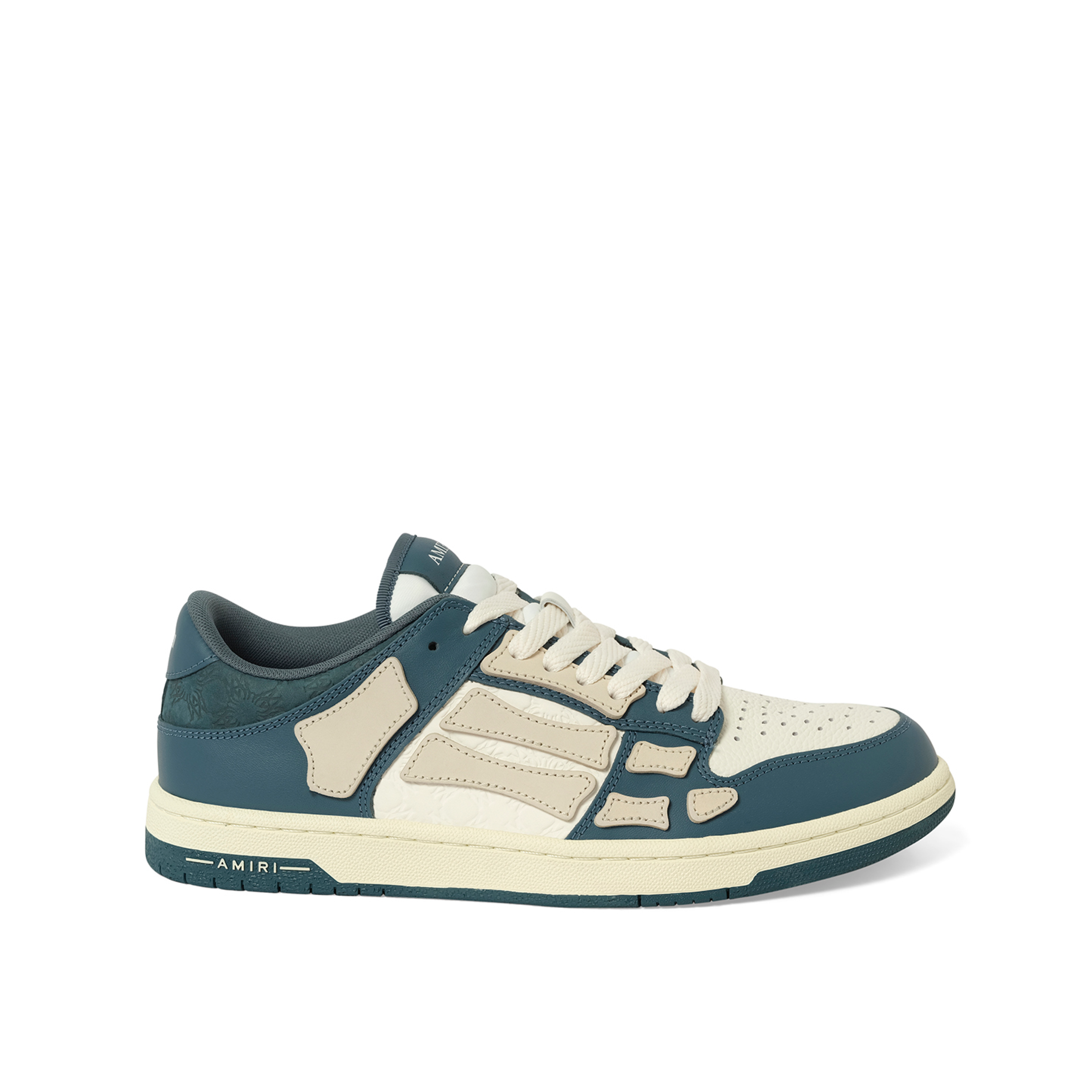 Debossed MA Quad Skeleton Sneaker in Vintage Blue